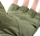 Перчатки тактические Primo Military беспалые, размер L - Army Green - изображение 6