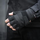 Тактические перчатки,беспалые, без накладки, Black XL - изображение 4