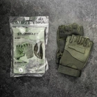 Тактические перчатки, беспалые, без накладки, Олива XL - изображение 7