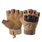 Перчатки тактические COMBAT без пальцев размер L летние цвет песочный со вставками штурмовые - изображение 6