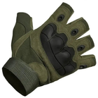 Перчатки тактические COMBAT без пальцев размер XL летние цвет хаки со вставками штурмовые - изображение 6