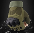 Перчатки тактические COMBAT без пальцев размер XL летние цвет хаки со вставками штурмовые - изображение 8