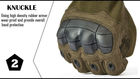 Перчатки тактические COMBAT без пальцев размер XL летние цвет хаки со вставками штурмовые - изображение 10