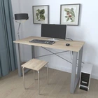 Письмовий стіл Ferrum-decor Драйв 750x1400x700 Сірий метал ДСП Дуб Сонома 16 мм (DRA116)