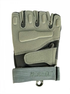 Тактические перчатки с открытыми пальцами военные перчатки цвет олива размер L 1 пара - изображение 5