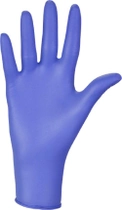 Рукавички сині Nitrylex basic нітрилові непудровані S - зображення 2