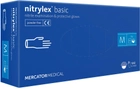 Перчатки синие Nitrylex basic нитриловые неопудренные М - изображение 1