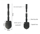 Туристическая складная саперная лопата 5-в-1 Shovel в чехле - изображение 5