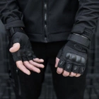 Тактические перчатки беспалые Oakley (велорукавицы, моторукавицы) Черные XL - изображение 4