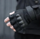 Тактические перчатки беспалые Oakley (велорукавицы, моторукавицы) Черные М 18-20 см. - изображение 6