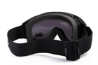 Защитные очки маска Global Vision Windshield Smoke AF серые (можно докупить другие цвета линз) с диоптрической вставкой - изображение 5