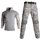 Тактичний військовий костюм HAN WILD ACU MM14 PIXEL Убакс і Штани із Захистом колін XL Піксельний камуфляж HWP00268 - зображення 1