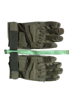 Тактичні рукавички із закритими пальцями літні з кісточками Хакі - зображення 2