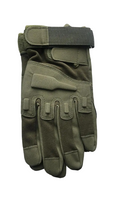 Тактичні рукавички із закритими пальцями літні з кісточками Хакі - зображення 4