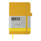 Книга записная Buromax Etalon 95х140мм 96 листов в клетку обложка из искусственной кожи желтый (BM.296160-08)