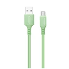 Дата кабель USB 2.0 AM to USB-C 1.0m soft silicone green ColorWay (CW-CBUC042-GR)