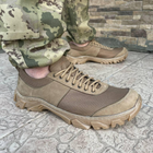 Кросівки чоловічі тактичні літні сітка ЗСУ (ЗСУ) 6718 40 р 26,5 см коричневі - зображення 1