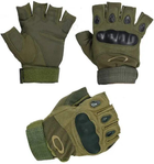 Тактичні рукавички без пальців олива L - зображення 1