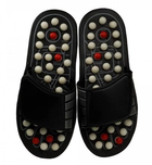 Рефлекторные массажные тапочки Supretto 44-45 Черный с белым (52360004) - изображение 1