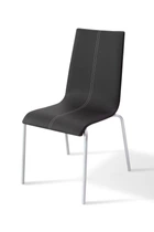 Стул Келли Микс Мебель Серый/Черный (металл/кожзаменитель Zeus Deluxe Black)