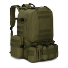 Рюкзак тактичний армійський зелений хакі 56 літрів + сумочки - зображення 1