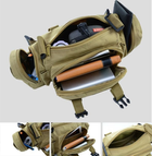 Рюкзак тактичний армійський зелений хакі 56 літрів + сумочки - зображення 6