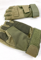 Перчатки армейские Combat Green беспалые военные XL - изображение 4