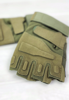 Перчатки армейские Combat Green беспалые военные XL - изображение 5