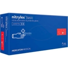 Перчатки Nitrylex basic медицинские нитриловые размер L 200шт Синие - зображення 1