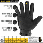 Перчатки Valken Alpha с полными пальцами S Черный - изображение 3