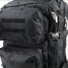 Рюкзак тактический 40 литров объем, мужской военный рюкзак 40л, водоотталкивающий оксфорд Черный - изображение 6