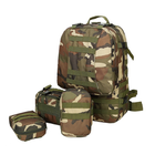 Рюкзак тактический камуфляжный армейский зеленый 56 литров з сумочками - зображення 5