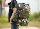 Рюкзак тактический камуфляжный армейский зеленый 56 литров з сумочками - зображення 13