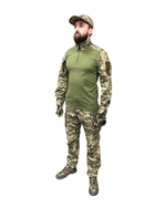 Камуфляжный костюм ЗСУ пиксель : рубашка убакс Ubacs и штаны Комбат Combat размер 56 рост 173-179 - изображение 1