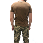 Армейская тактическая мужская футболка зсу однотонная койот размер S 42-44 - изображение 6