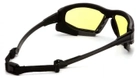 Тактические очки баллистические с уплотнителем Pyramex Highlander-PLUS (amber) Anti-Fog желтые - изображение 3