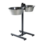 Стійка з мисками для собак Trixie 2 x 4,5 л / 28 см, h=60 см