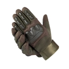 Перчатки тактические военные-армейские сенсорные CAMO с защитой костяшек кулака дышащие, боевые L Olive CMO911-1 - изображение 2