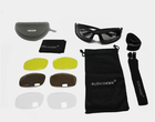 Тактические очки многофункциональные со сменными линзами, Ruin hawk ,black - изображение 5