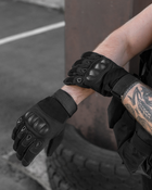 Тактичні повнопалі рукавички (велорукавиці, моторукавиці) Eagle Tactical ET-12 Black Розмір L - зображення 9