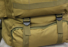 Рюкзак тактический MHZ L01 70 л, песочный - изображение 6