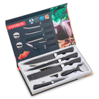 Набір кухонних ножів 6 штук з нержавіючої сталі Набір ножів з ножицями Bobssen ER-0238A - зображення 9