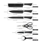 Набір кухонних ножів 6 штук із нержавіючої сталі Zepter Набір ножів з ножицями - зображення 10