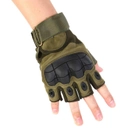 Тактические перчатки без пальцев, беспалые, Олива, размер XЛ (1907224202) - изображение 4