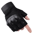 Тактичні перчатки без пальців, безпалі, Чорні, розмір ХЛ (1907224204) - зображення 3
