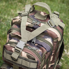 Тактичний рюкзак 30 л Woodland з системою MOLLE Військовий рюкзак на 30 літрів DOMINATOR Камуфляж Вудленд Армійський Штурмовий Рюкзак Водовідштовхуючий - зображення 10