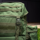 Військовий рюкзак 80л Хакі Тактичний рюкзак на 80 літрів з системою MOLLE CORDORA Tactical 80L Олива Армійський Штурмовий Воєнний Рюкзак Непромокальний з пластинами - зображення 6