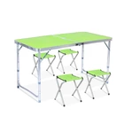 Стол раскладной для пикника и рыбалки Folding Table с 4 стульями Зеленый