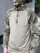 Рубашка мужская военная тактическая с липучками под шевроны ВСУ (ЗСУ) Убакс Турция XXL 6586 хаки - изображение 4