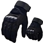 Тактичні рукавички повнопалі HIMARS колір темний Tactical Gloves PRO black для ЗСУ ТРО ССО розмір L - зображення 1